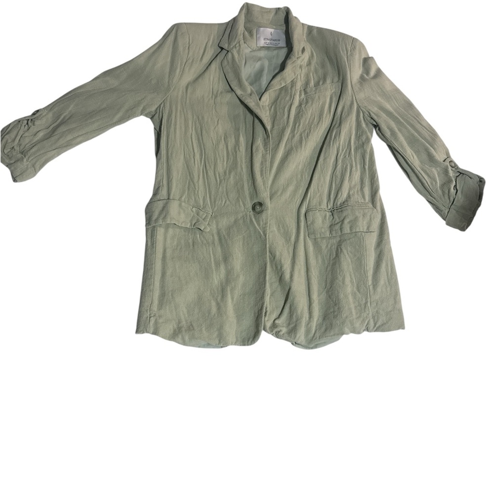 Stradivarius Light Green Blazer